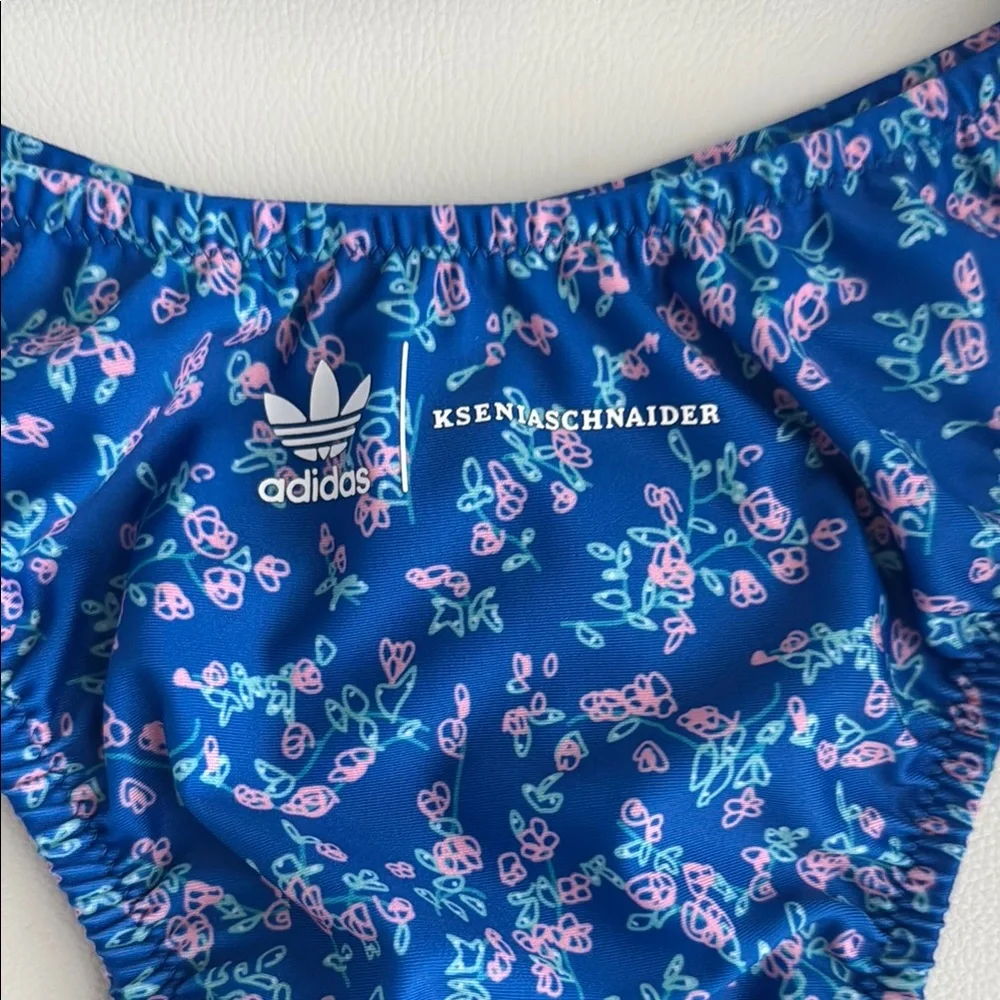 Adidas Kseniaschnaider Floral Blue Bikini Set. NWT - Picture 7 of 8